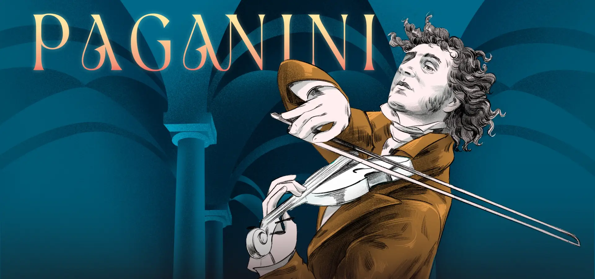 Paganini by candlelight. Influence of genius photo
